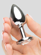 Lovehoney Jeweled Metal Butt Plug 2.5 Inch, Silver