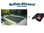 buffalo blizzard 30 x 50 rectangle black mesh swimming pool winter cover w/ tube