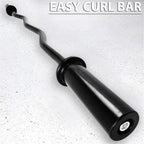 47" Bending Barbell Weightlifting Home Gym Equipment with 2 Clamps, Black
