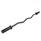 47" Bending Barbell Weightlifting Home Gym Equipment with 2 Clamps, Black