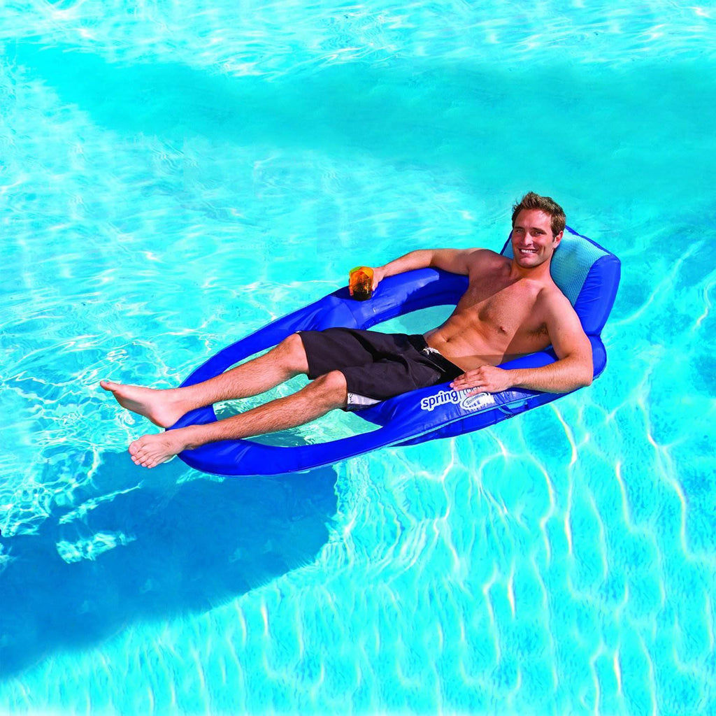 SwimWays Spring Float Recliner XL Inflatable Swimming Pool Lounge Chair (6 Pack)