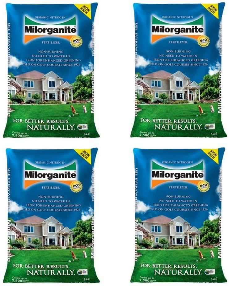 milorganite slow-release nitrogen fertilizer, 32-pound - (4 bags)