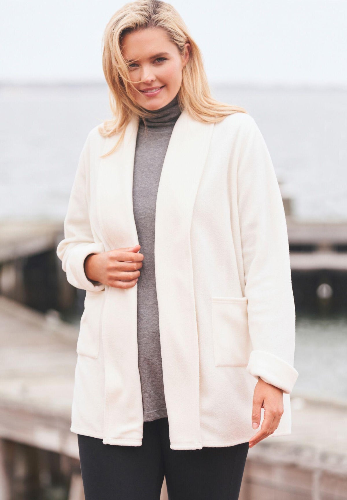 microfleece cardigan