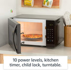 Basics Microwave bundle with Echo Dot (3rd Gen) - Heather Gray