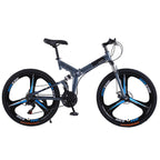 26 Inch Mountain Bike With 21 Speed Dual Disc Brakes Full Suspension Non-slip