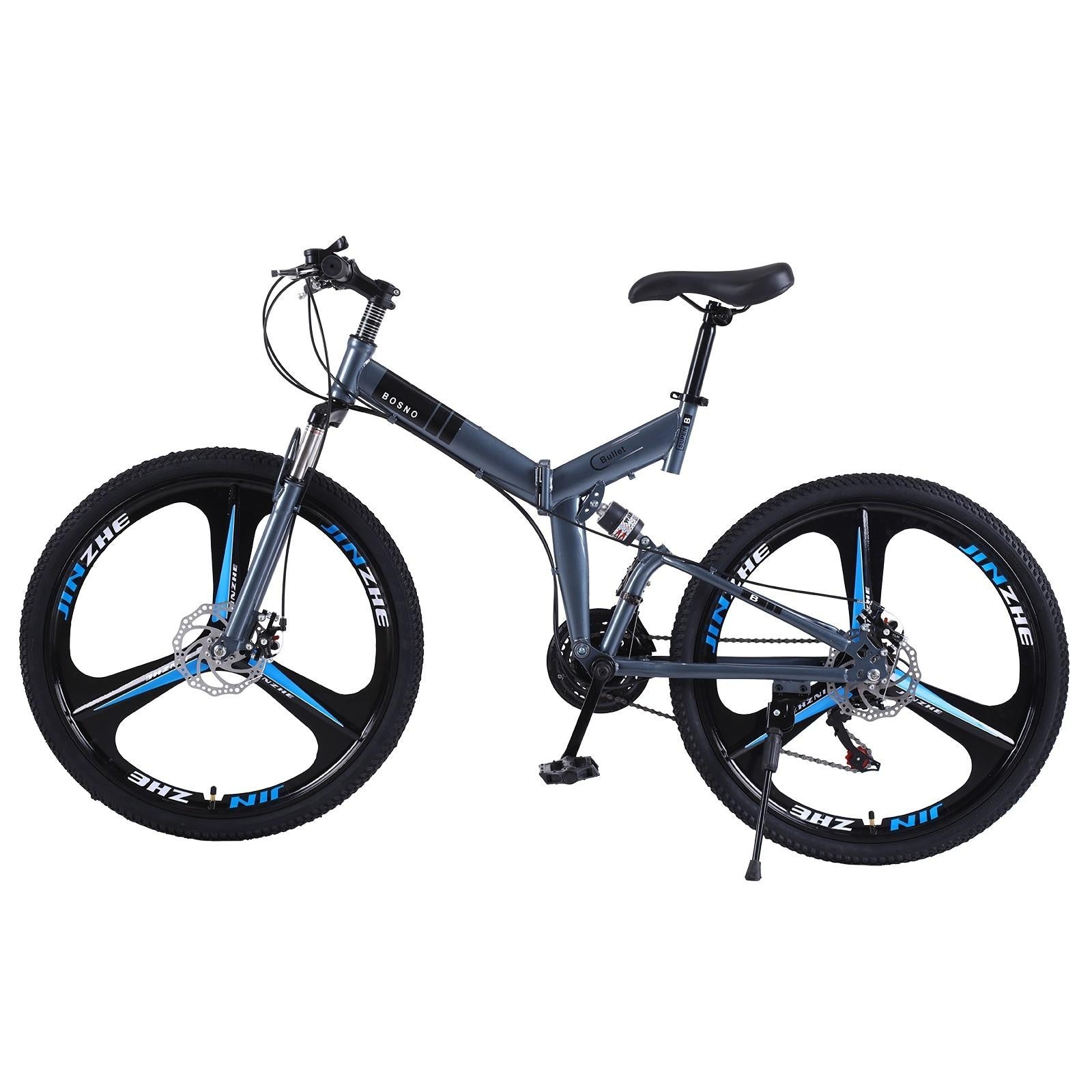 26 Inch Mountain Bike With 21 Speed Dual Disc Brakes Full Suspension Non-slip