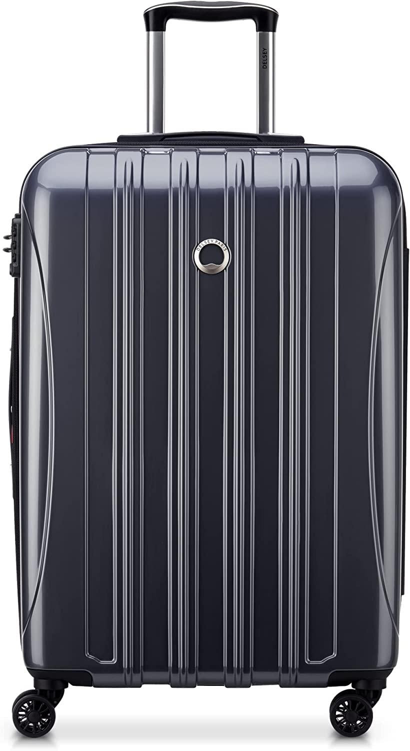 Helium Aero Hardside Expandable Luggage with Spinner Wheels, Titanium, Checked-Medium 25 Inch