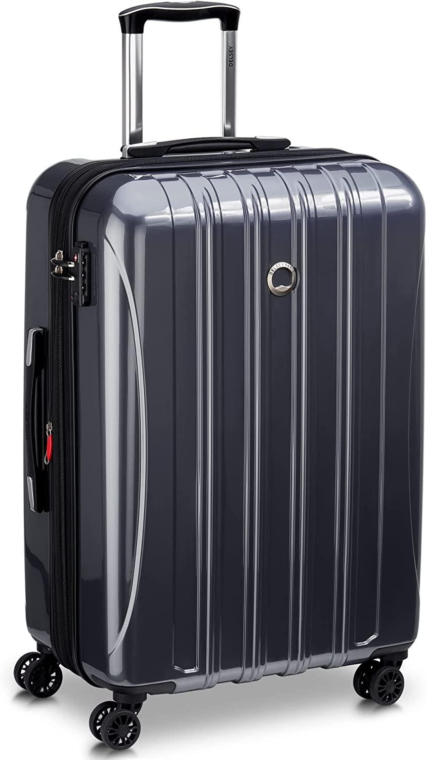 Helium Aero Hardside Expandable Luggage with Spinner Wheels, Titanium, Checked-Medium 25 Inch