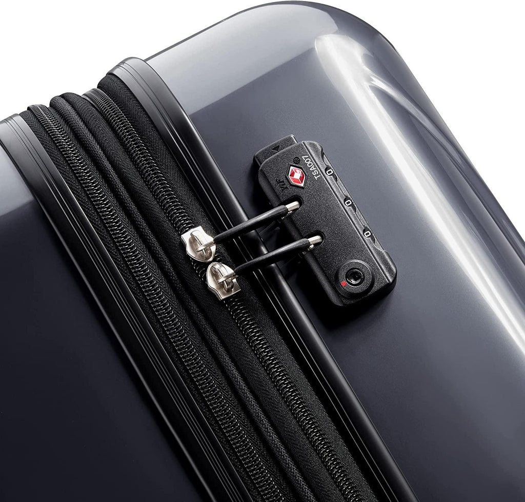 Helium Aero Hardside Expandable Luggage with Spinner Wheels, Titanium, Checked-Medium 25 Inch