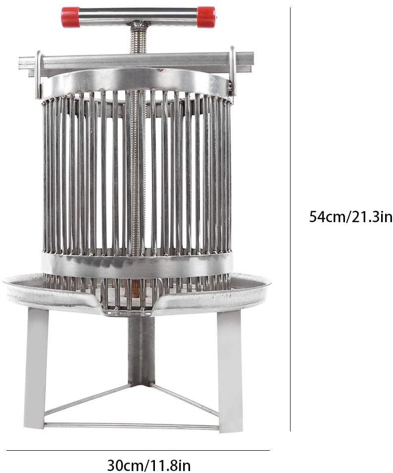 cggjt household manual honey presser, stainless steel wax presser beekeeping tool multifunctional beekeeping supplies beekeeping equipment