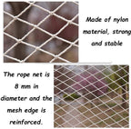 Children Protective Netting Anti-cat Net Climbing Protection Net Outdoor Safe Netting Park Climbing Development Training Rope Net Stairs Balcony Nets Diameter 8cm6mm Stairs Safety +++ (Size : 2x4m)