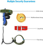 TWSOUL Climbing Spike with 5 Point Belt Straps Portable Adjustable Lanyard and Extra Multi-Functional Straps for Outdoor Jungle Survival Fruit Picking