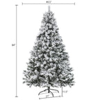 7 ft. Pre-Lit Flocked Artificial Christmas Tree