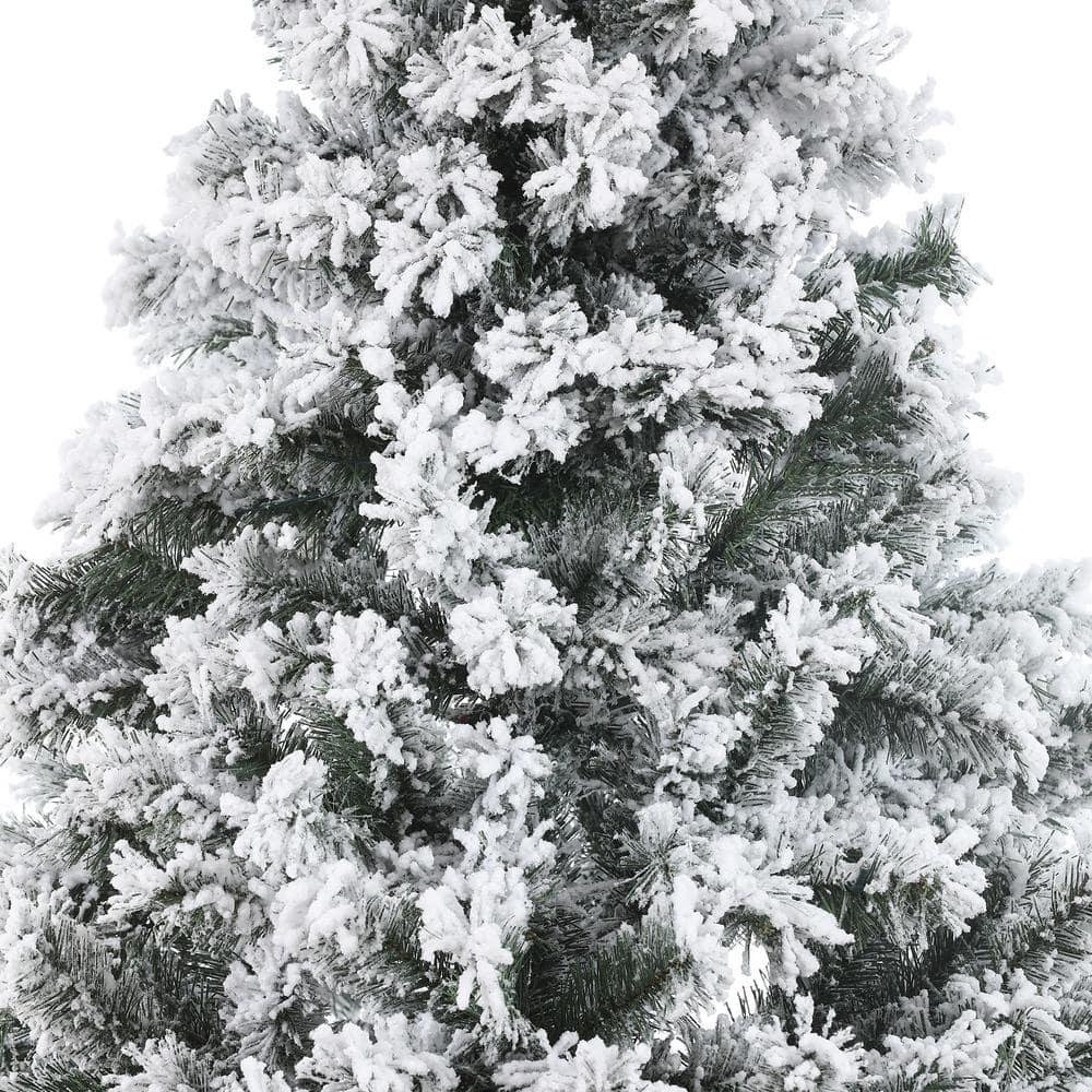 7 ft. Pre-Lit Flocked Artificial Christmas Tree