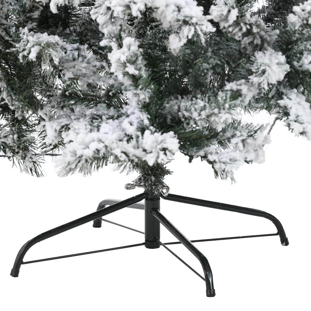 7 ft. Pre-Lit Flocked Artificial Christmas Tree