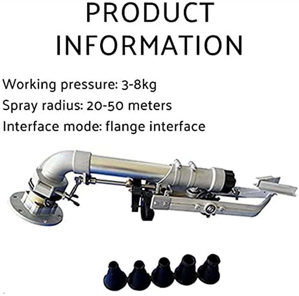 BaiHQF Automatic Rocker Spray Gun, Rotary Lawn Sprinkler, Working Pressure: 3~8 Kg, 20~50M Reach, Easy to Install, for Watering Plants or Lawns