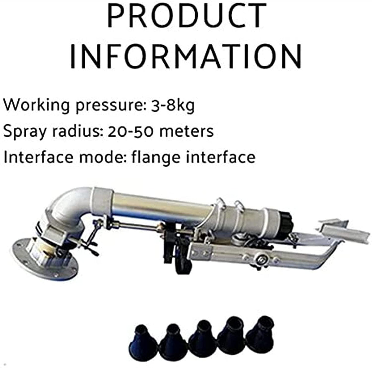BaiHQF Automatic Rocker Spray Gun, Rotary Lawn Sprinkler, Working Pressure: 3~8 Kg, 20~50M Reach, Easy to Install, for Watering Plants or Lawns