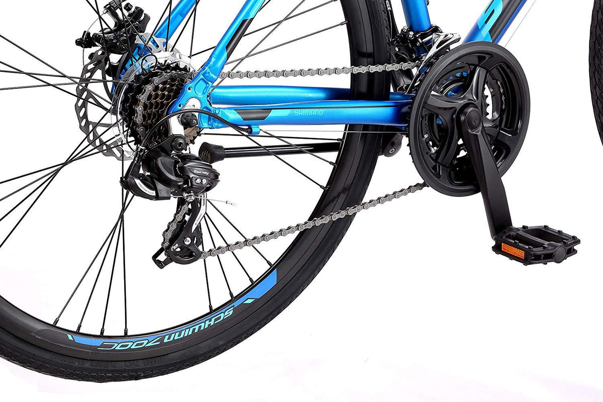 Schwinn Volare 1200 Men's Road Bike, 700C, Multiple Colors-Color:Blue,Style:Men's Flat Bar Road