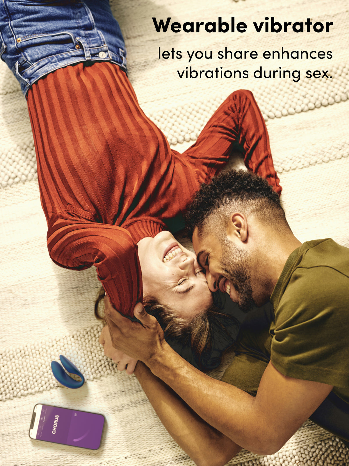 We-Vibe Chorus Galaxy App and Remote Controlled Rechargeable Couple's Vibrator, Blue | Blue