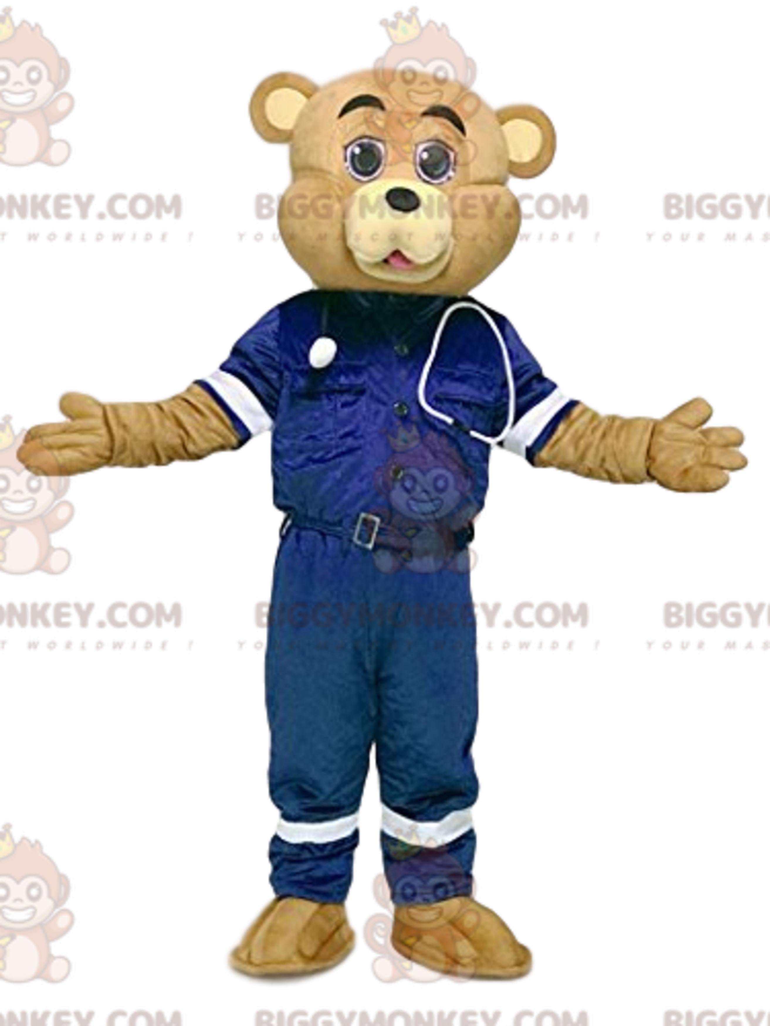 BIGGYMONKEYMascot Costume Sand Bear In First Aid Outfit