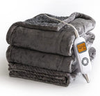 Heated Blanket Sherpa Electric Throw Blanket,  Soft Fleece Electric Blanket 50" x 60" with 10 Heating Levels  1 to 12 Hours Time Settings, Auto-Off Overheat Protection, Machine Washable
