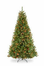 Pre Lit Artificial Slim Christmas Tree North Valley Spruce Multicolor Lights