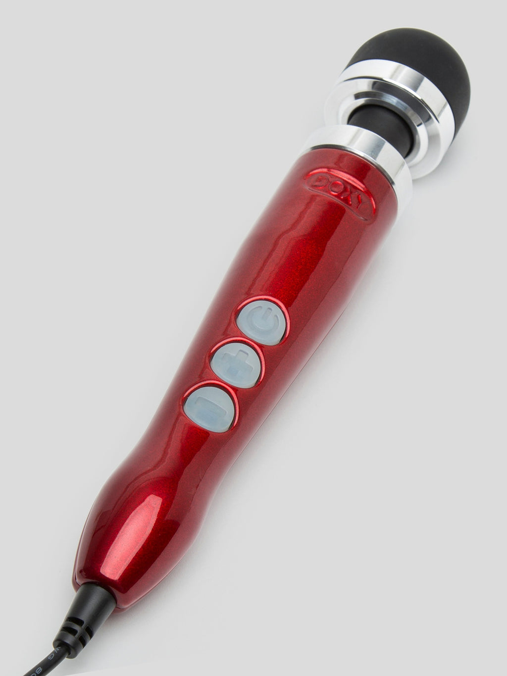 Doxy Number 3 Candy Extra Powerful Travel Wand Massager, Red