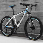 YAPENG Adult Mountain Bike with 26 Inch Wheel Derailleur Lightweight Sturdy 21 Speed Bicycle with Dual Disc Brakes Front Suspension Fork for Men, US Shipped