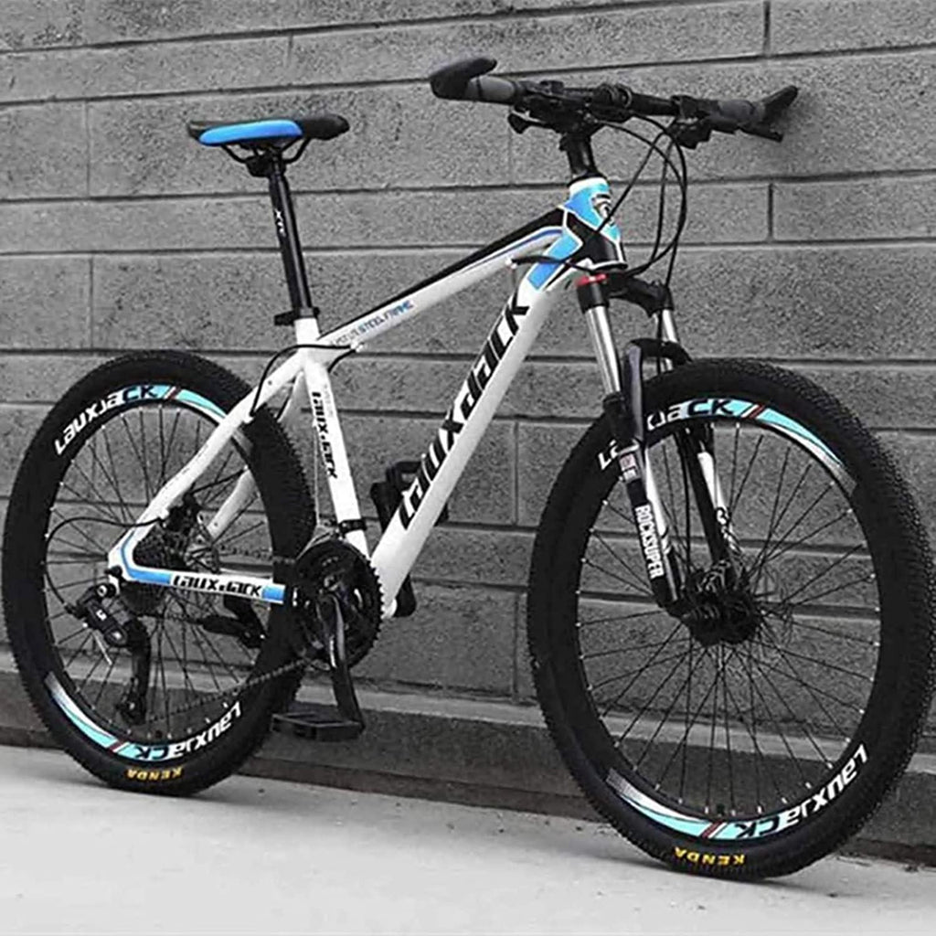 YAPENG Adult Mountain Bike with 26 Inch Wheel Derailleur Lightweight Sturdy 21 Speed Bicycle with Dual Disc Brakes Front Suspension Fork for Men, US Shipped