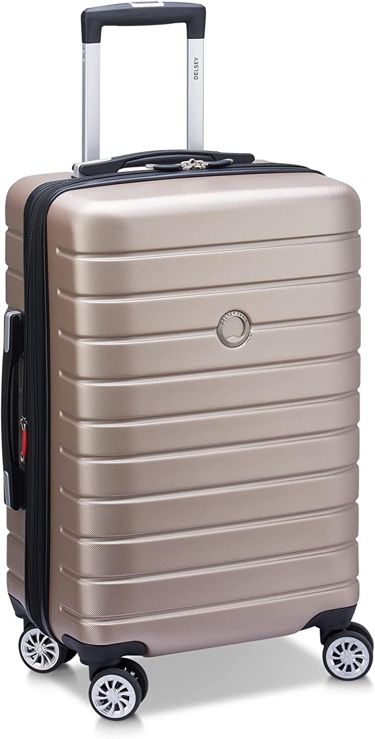 Jessica Hardside Expandable Luggage with Spinner Wheels (Rose Gold, Carry-On 21-Inch)