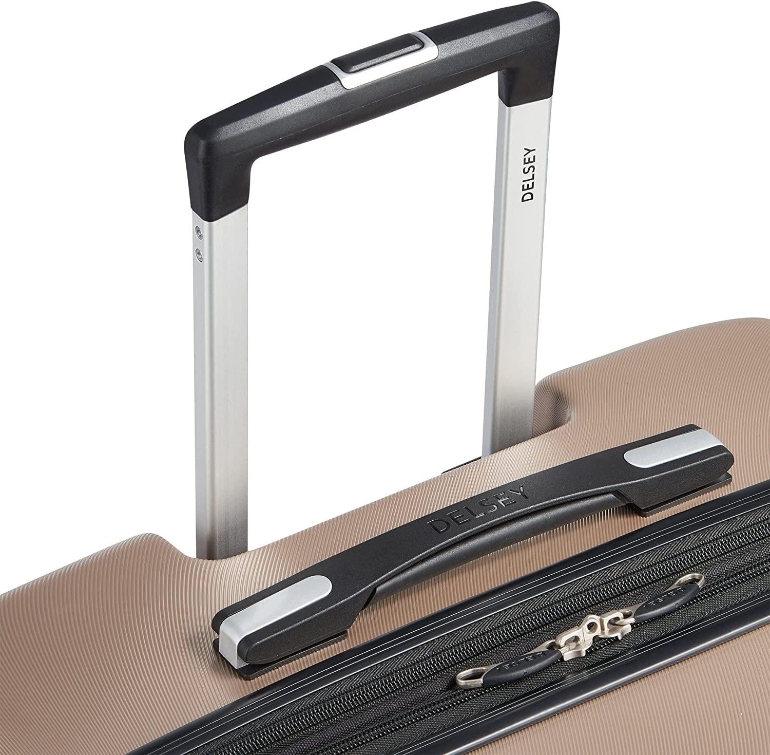 Jessica Hardside Expandable Luggage with Spinner Wheels (Rose Gold, Carry-On 21-Inch)