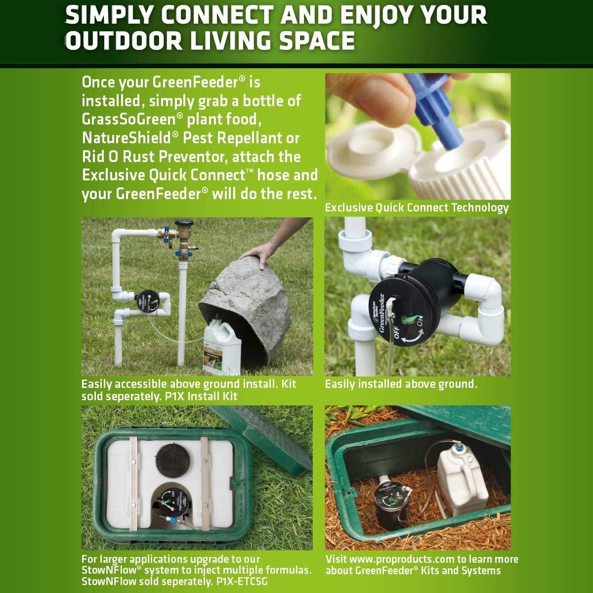 GreenFeeder Automatic Injection System – For Residential and Commercial Irrigation Systems -- Use with GrassSoGreen to Feed Landscapes -- Use with NatureShield to Repel Insects – Use with Rid O’ Rust to Control Iron Content