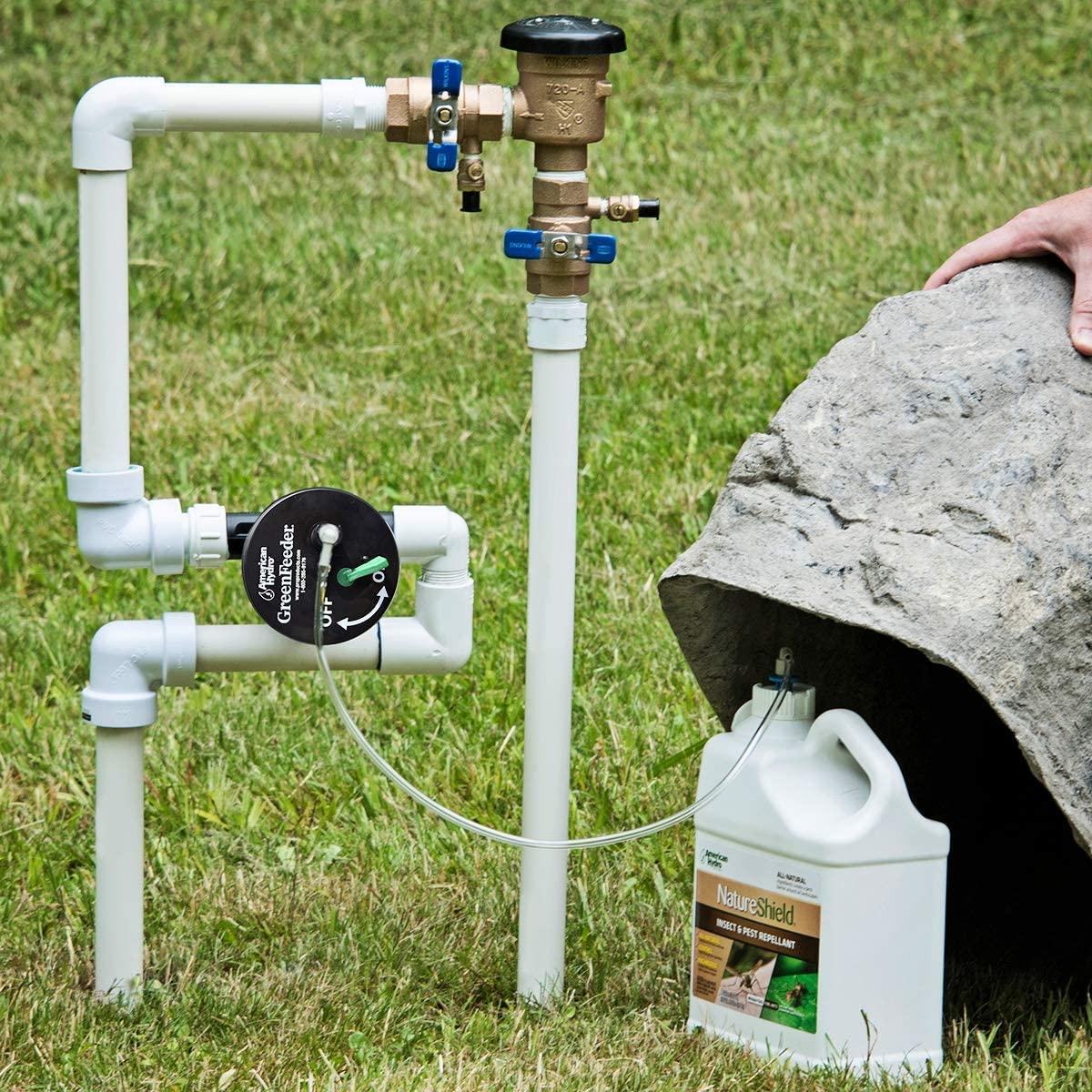 GreenFeeder Automatic Injection System – For Residential and Commercial Irrigation Systems -- Use with GrassSoGreen to Feed Landscapes -- Use with NatureShield to Repel Insects – Use with Rid O’ Rust to Control Iron Content