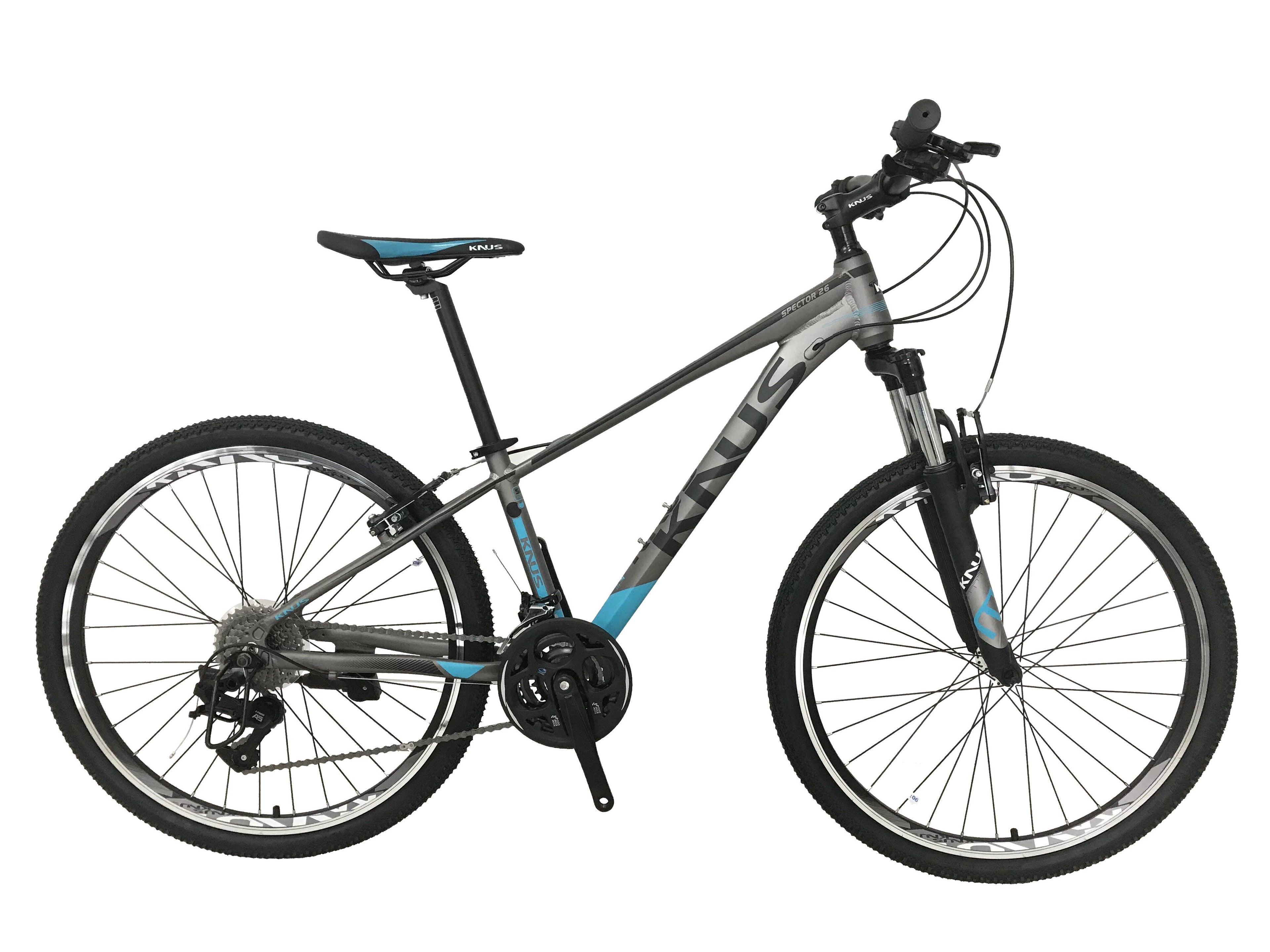 26" Mountain Bike 17" Frame with Front Suspension Fork Lightweight 27 Speed for Unisex Adult Junior