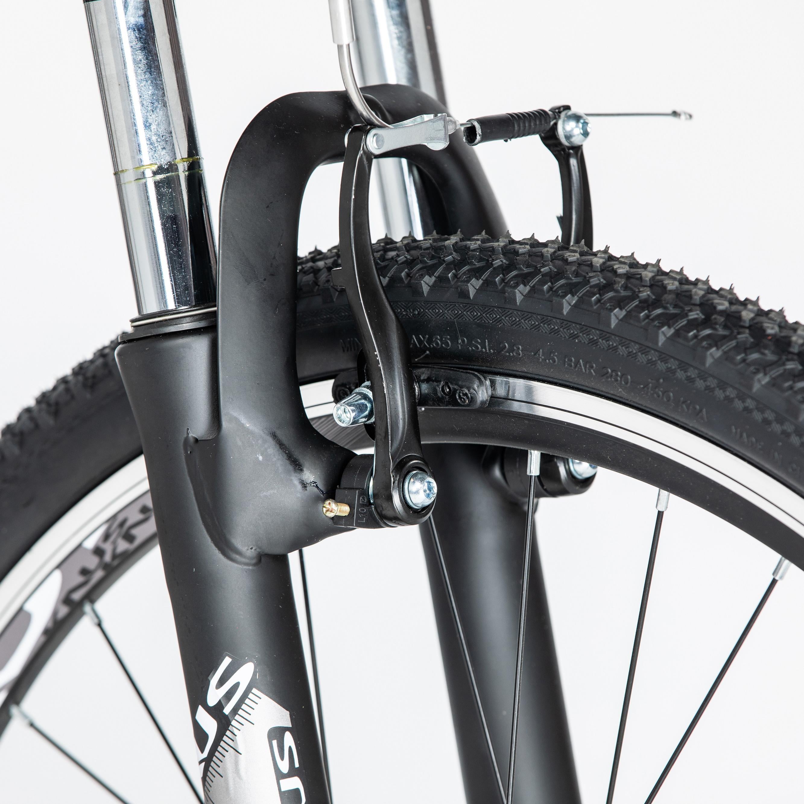 26" Mountain Bike 17" Frame with Front Suspension Fork Lightweight 27 Speed for Unisex Adult Junior