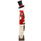 Sunnydaze Snowman in Sweater with Christmas Tree Indoor and Outdoor Decorative Holiday Statue, 46"