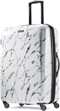 Moonlight Hardside Expandable Luggage with Spinner Wheels, Marble, Checked-Large 28-Inch