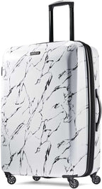 Moonlight Hardside Expandable Luggage with Spinner Wheels, Marble, Checked-Large 28-Inch