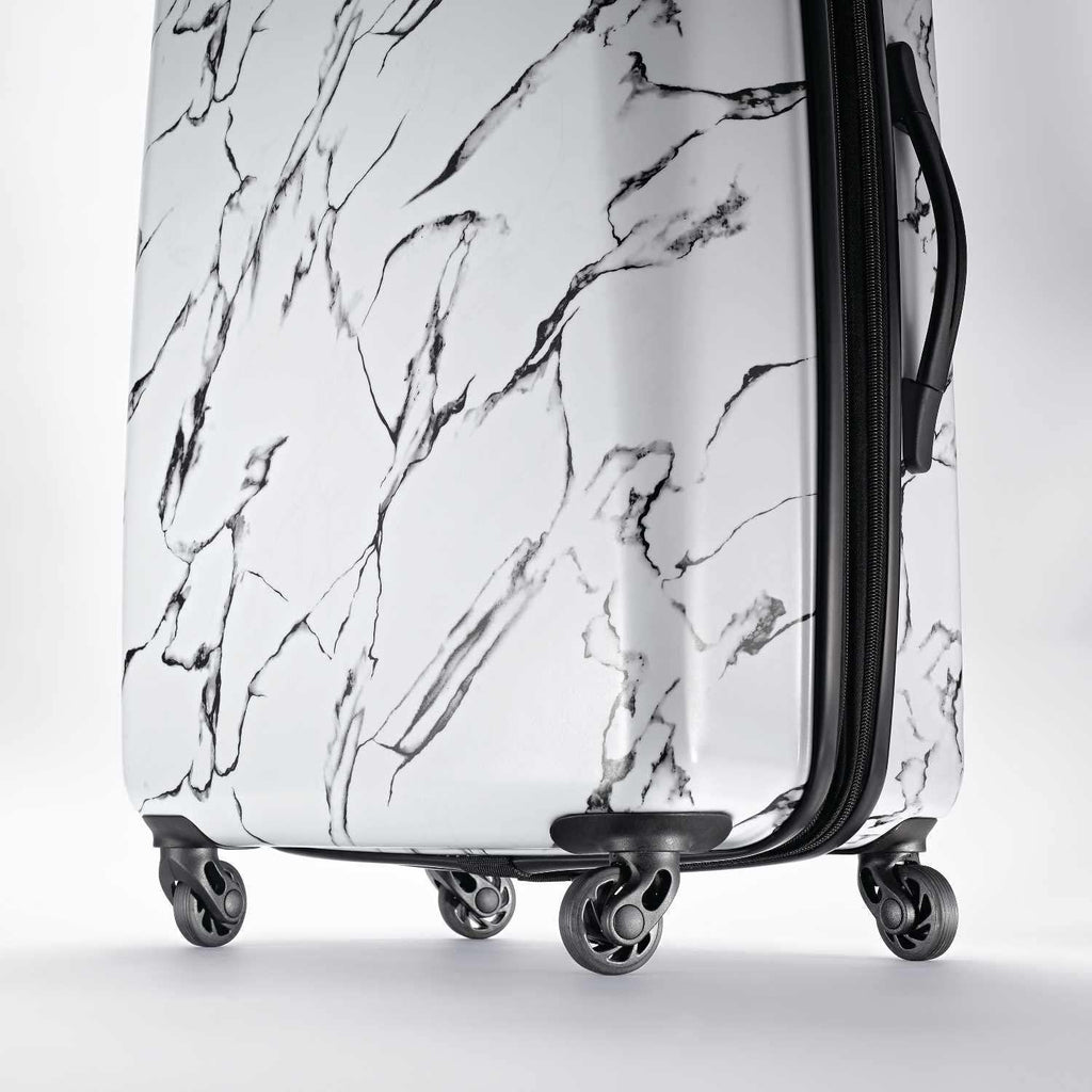 Moonlight Hardside Expandable Luggage with Spinner Wheels, Marble, Checked-Large 28-Inch