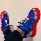 Mix Color Platform Snake Women Casual Outdoor Sport Sneakers