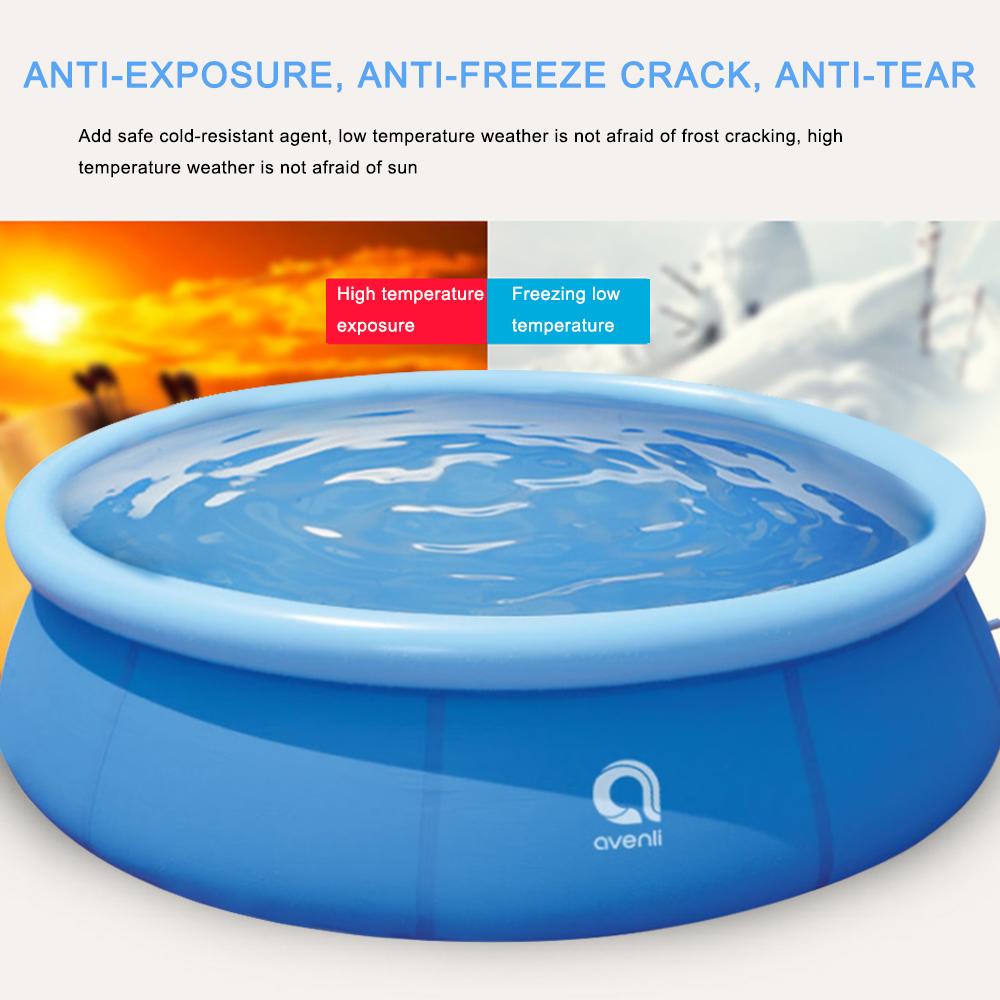 willstar round inflatable pool pvc thickened lounge pool blow up kiddie pool for family outdoor garden backyard (7.87*2 ft)