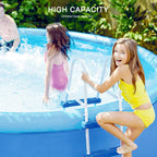 willstar round inflatable pool pvc thickened lounge pool blow up kiddie pool for family outdoor garden backyard (7.87*2 ft)