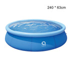 willstar round inflatable pool pvc thickened lounge pool blow up kiddie pool for family outdoor garden backyard (7.87*2 ft)