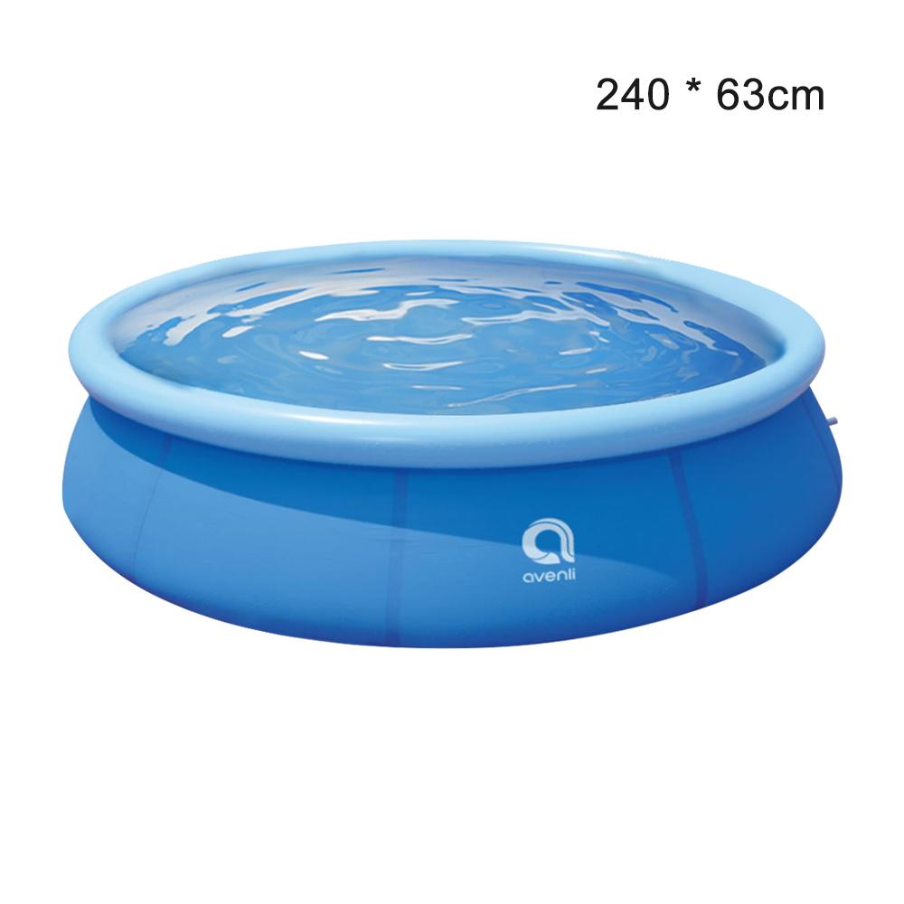willstar round inflatable pool pvc thickened lounge pool blow up kiddie pool for family outdoor garden backyard (7.87*2 ft)
