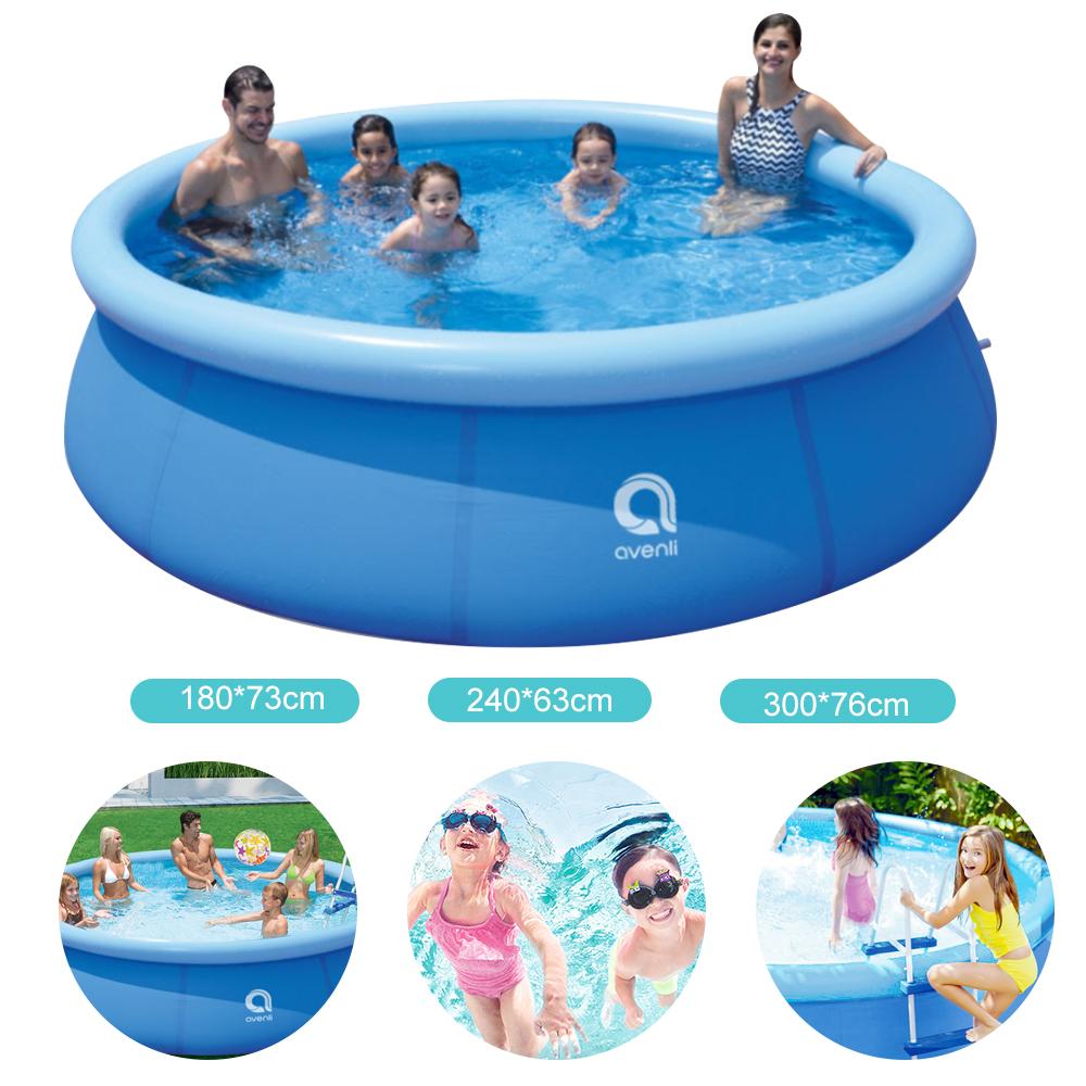willstar round inflatable pool pvc thickened lounge pool blow up kiddie pool for family outdoor garden backyard (7.87*2 ft)
