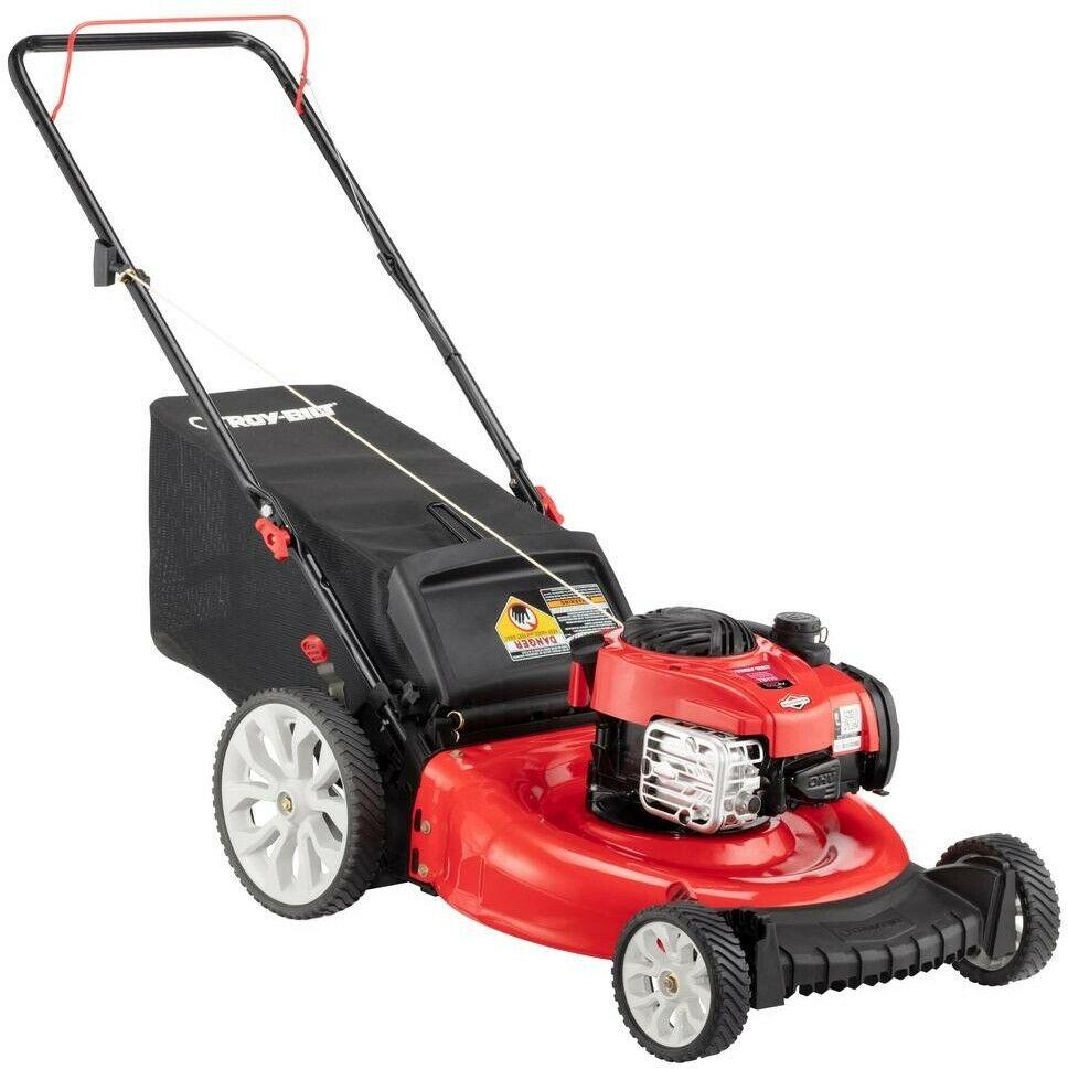 Gas Mower 140 cc Walk Behind Push with 2-in-1 cutting TriAction Cutting System