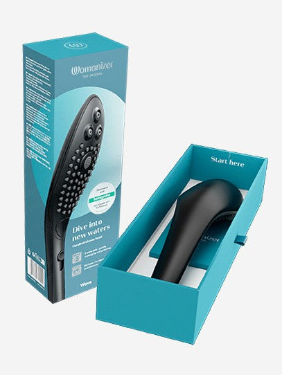 Womanizer X hansgrohe Wave Clitoral Stimulation Shower Head, Black | Black