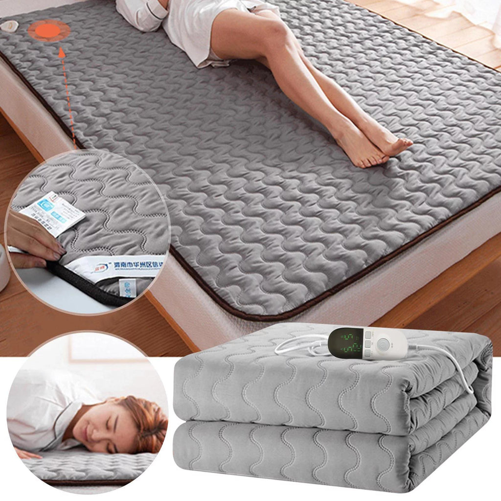 LnjYIGJ Heated Mattress Pad Single Control Easy Set And Fast Heating Technology Detachable Electric Heating Bed Toppers Electric Blankets