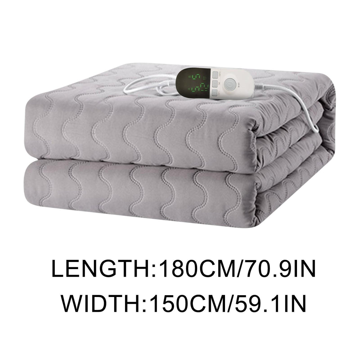 Fjofpr Heated Blanket,Heated Mattress Pad Single Control Easy Set And Fast Heating Technology Detachable Electric Heating Bed Toppers,Warm Blankets for Winter