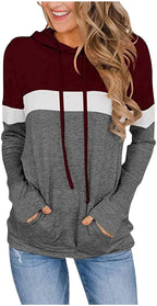 Women's V-Neck Button Causal Long Sleeve Tops Henley Blouse Loose T Shirt